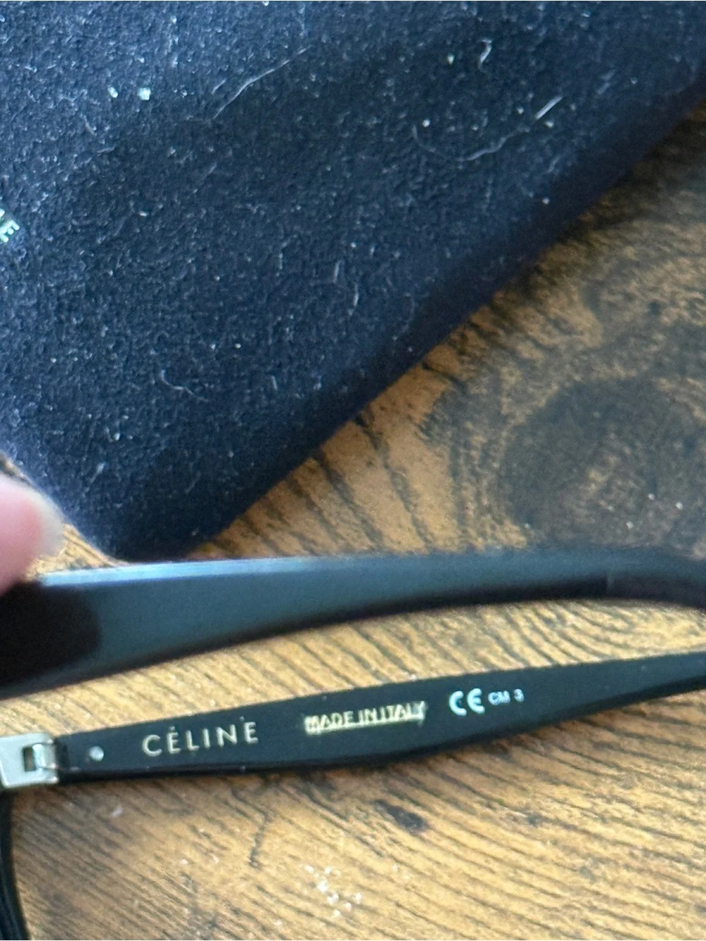 Celine Matte Black Cat-Eye Sunglasses with Dark Lenses